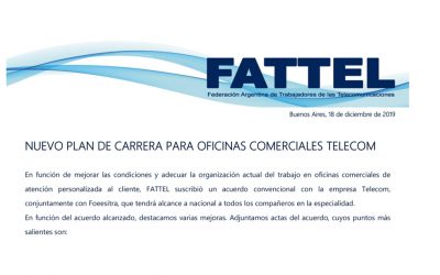NUEVO PLAN DE CARRERA PARA OFICINAS COMERCIALES TELECOM